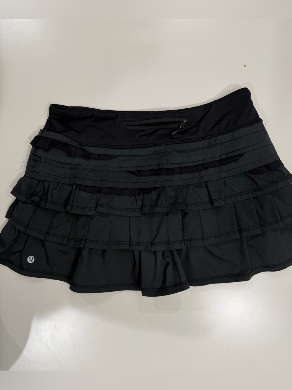 lululemon athletica Black Tiered Ruffle Tennis Skirt